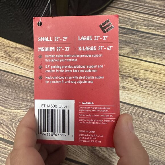 NWT ETHOS Axis Nylon Weightlifting Belt 5.5" Size Large (Olive) - Picture 11 of 11